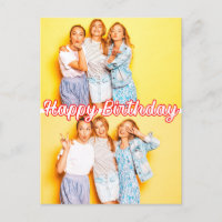Moderne modèle personnalisé 2-photos Joyeux Annive