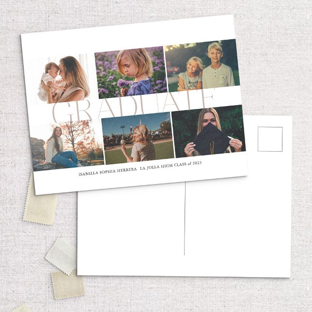 Carte Postale Moderne Multi-Photo Alors/Maintenant Faire-part Di (Créateur téléchargé)