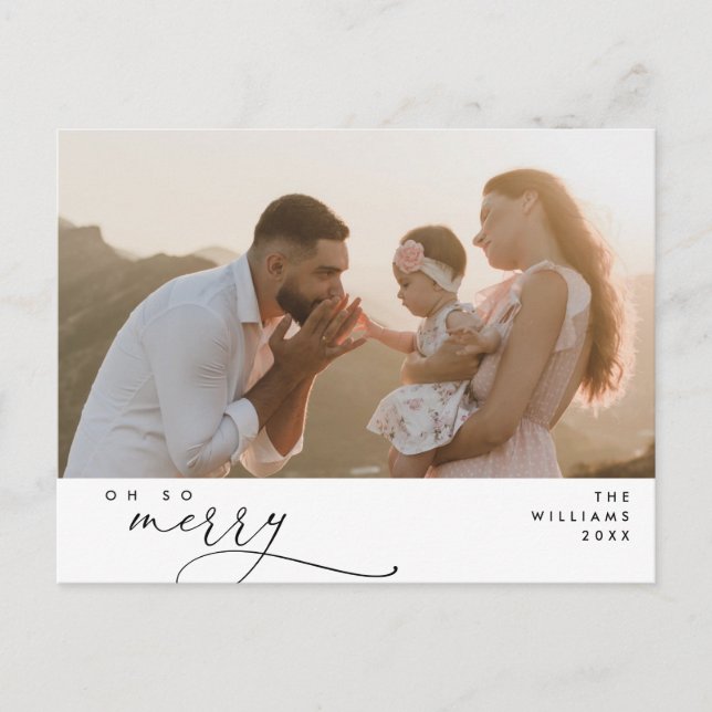 Carte Postale Moderne, Noël, Photo de famille, Oh So Merry (Devant)