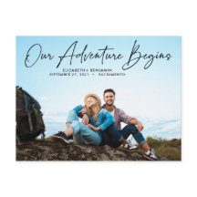 Moderne Notre Aventure Commence Photo Enregistrer 