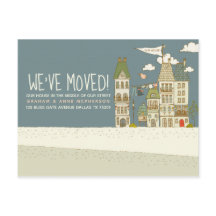 Moderne Nous Avons Déménagé Changement D'adresse
