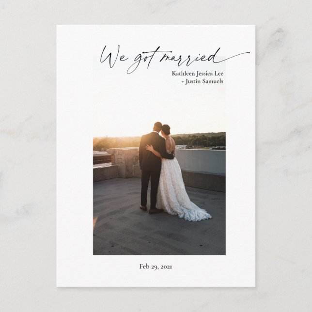 Carte Postale Moderne Nous nous sommes mariés simple surprise Ph (Devant)