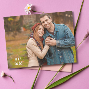 Carte Postale Moderne Nous sommes engagés Heart Fiançailles Info