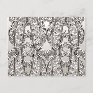 Carte postale moderne ornée d'argent