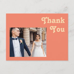Carte Postale Moderne Rétro   Merci de votre mariage photo corai