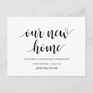 Carte Postale Moderne Rustique, notre nouveau Faire-part d'adres