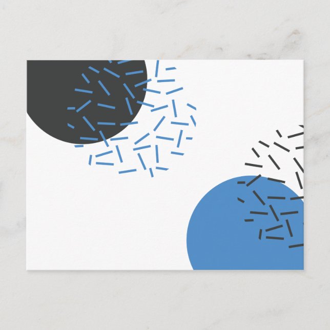 Carte Postale Moderne, simple, cool, abstrait, motif graphique (Devant)