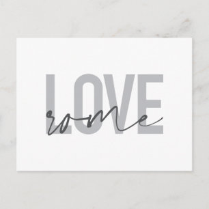 Carte Postale Moderne, simple, cool, design urbain Aimer Rome