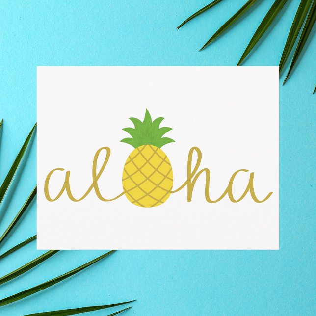 Carte Postale Moderne Simple Île Colorée Aloha (Créateur téléchargé)