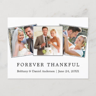 Carte Postale Moderne Simple Pour Toujours Remerciements Mariage