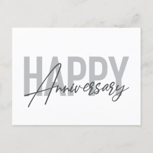 Carte Postale Moderne, simple, typographie cool Joyeux Anniversa