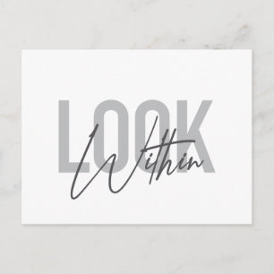Carte Postale Moderne, simple, typographie urbaine cool Regardez