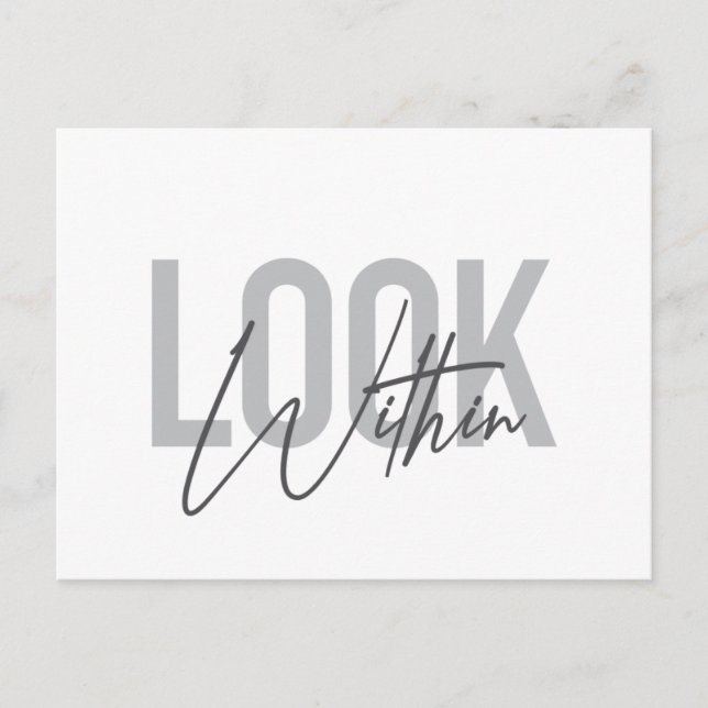 Carte Postale Moderne, simple, typographie urbaine cool Regardez (Devant)