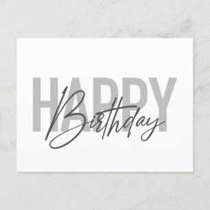 Carte Postale Moderne, simple, urbain, joyeux anniversaire cool