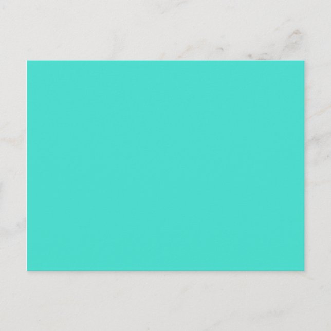 Carte Postale Moderne Turquoise Uni (Devant)