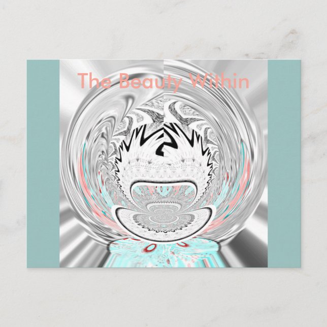 Carte Postale Moderne Urban Ash Gris Flora Abstrait Motif Art (Devant)