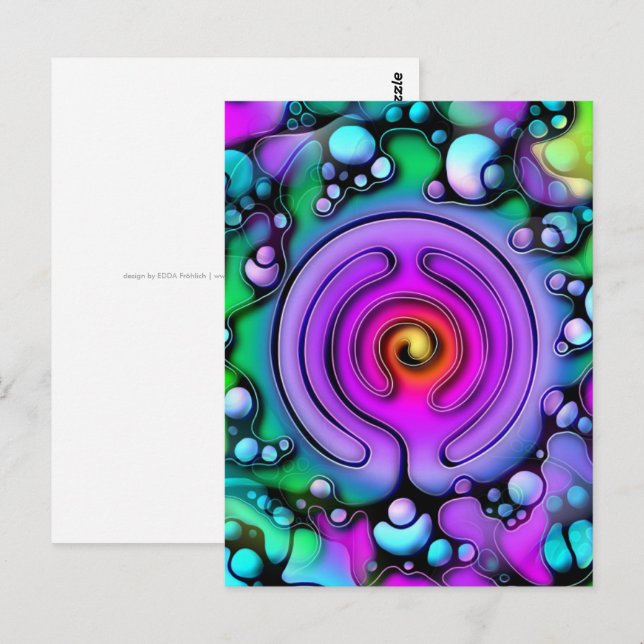 Carte Postale Modes de vie - Art Neurographique Motif 2 (Devant / Derrière)