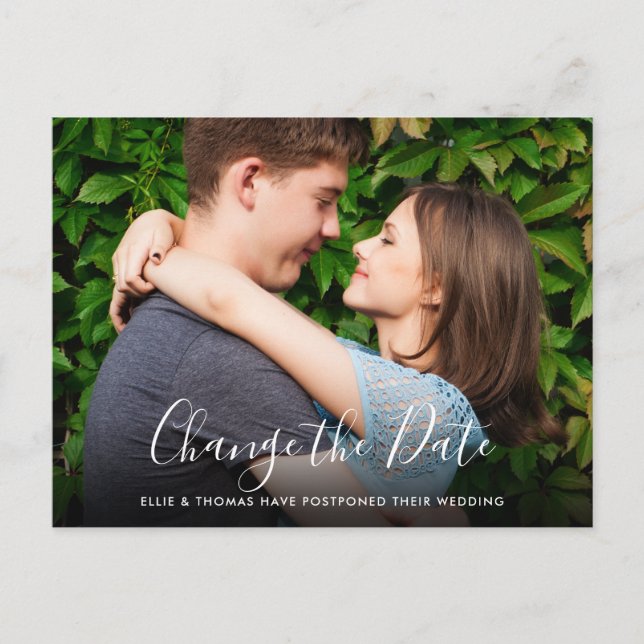 Carte Postale Modifier la date de report du Mariage photo (Devant)