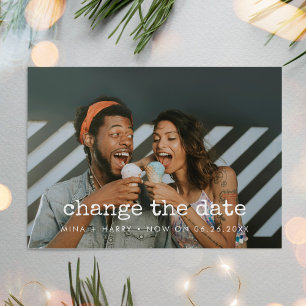 Carte Postale Modifier la date du report mariage photo
