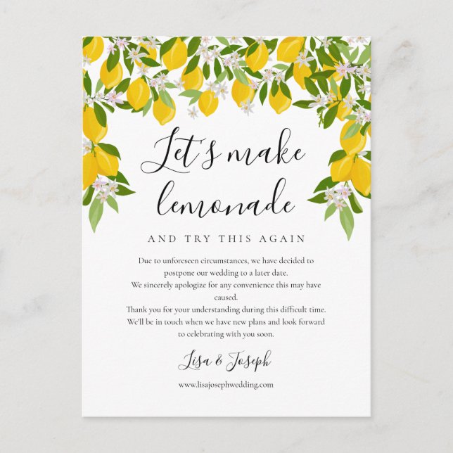 Carte Postale Modifier la date reportée Annulation de la photo c (Devant)