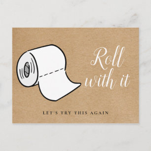 Carte Postale Modifier la date reportée Annulé événement rustiqu