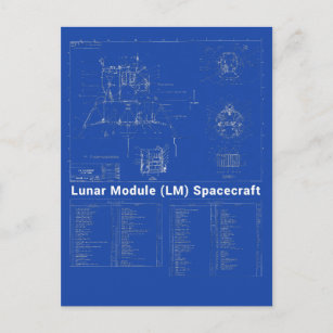 Carte Postale Module lunaire Lander Lune (LM) - Plan directeur