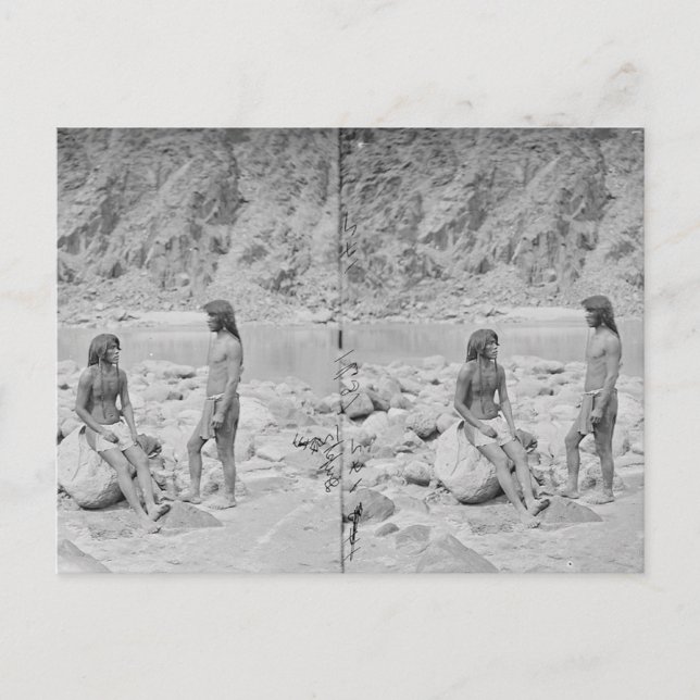 Carte Postale Mohave braves en 3D stéréo (Devant)