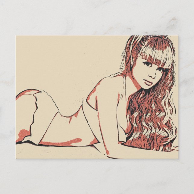 Carte Postale Moi Lolita - une beauté parfaite blone posant (Devant)