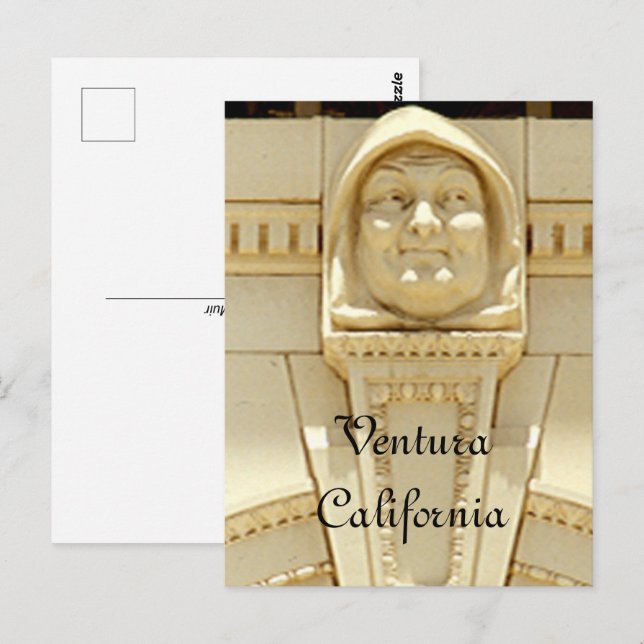 Carte postale - Moine souriant du tribunal (Devant / Derrière)