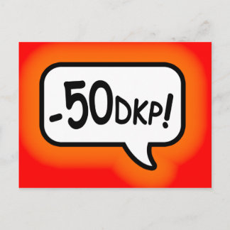 Carte Postale Moins 50 DKP !
