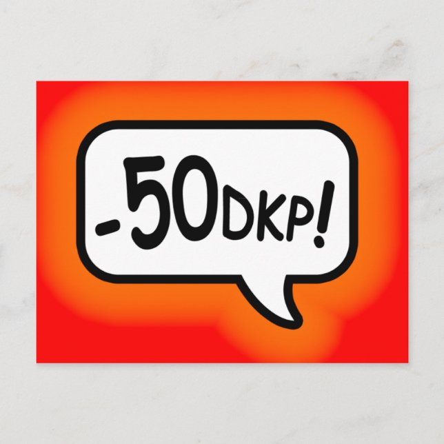 Carte Postale Moins 50 DKP ! (Devant)