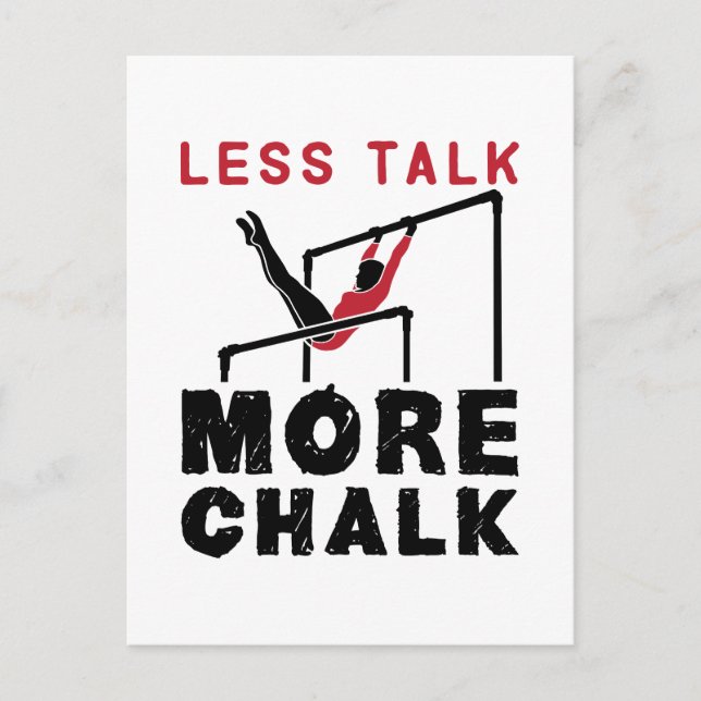 Carte Postale Moins de parler Plus de Chalk Gymnastique (Devant)