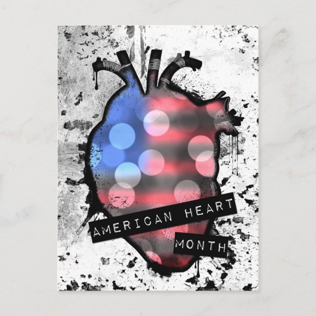 Carte Postale mois cardiaque américain (Devant)