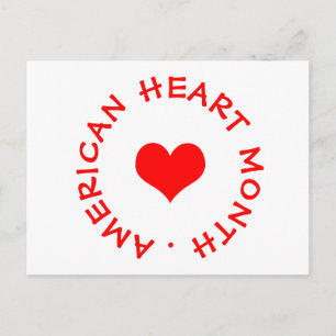 Carte Postale mois cardiaque américain