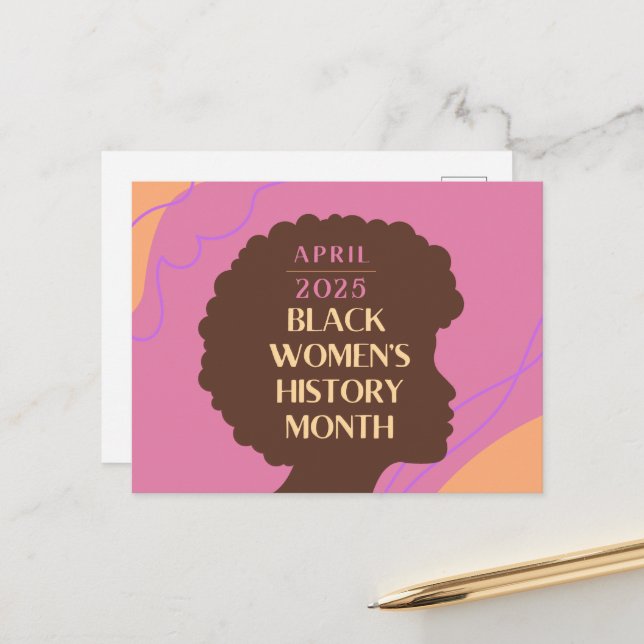 Carte Postale Mois de l'histoire des femmes noires (Devant/Arrière en situation)
