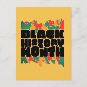 Carte Postale Mois de l'histoire des Noirs Colorful Bits Gras