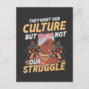 Carte Postale Mois de l'histoire des Noirs Femmes afro-américain