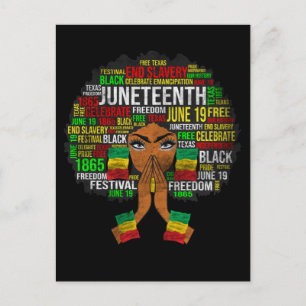 Carte Postale Mois de l'histoire noire Melanin King Reine Sista 