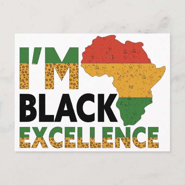 Carte Postale Mois de l'histoire noire Melanin King Reine Sista  (Devant)