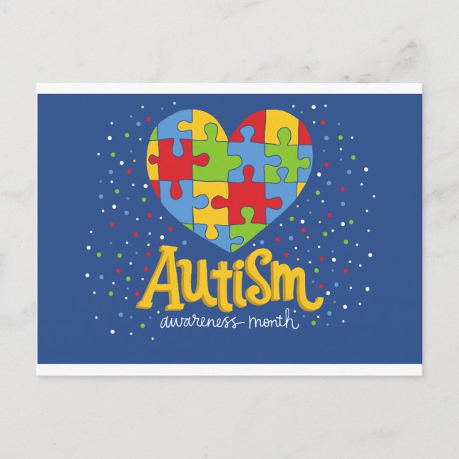 Carte Postale mois de sensibilisation sur l'autisme (Devant)