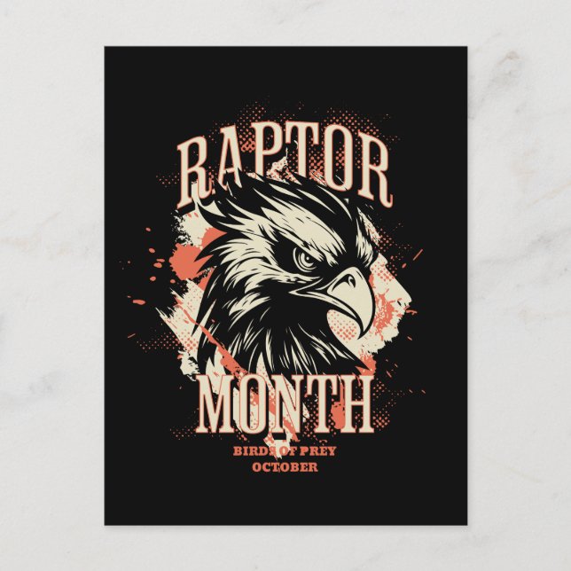 Carte Postale Mois du Raptor, Hawk (Devant)
