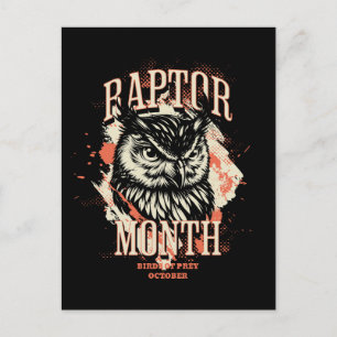 Carte Postale Mois du raptor, hibou