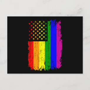 Carte Postale MOIS LGBT Pride LGBTQ Arc-en-ciel LGBTQ US RAINBOW
