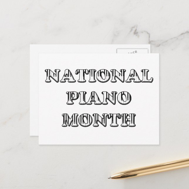 Carte Postale Mois national du piano (Devant/Arrière en situation)