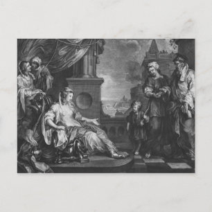 Carte Postale Moïse amena à la Fille de Pharoah, vers 1752