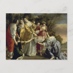 Carte Postale Moïse Secouru du Nil, vers 1630