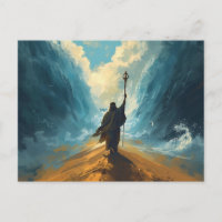Moïse séparant la Mer Rouge Art épique biblique