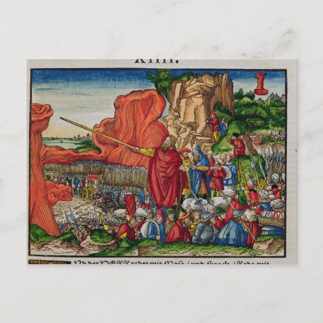 Carte Postale Moïse traversant la mer Rouge (Devant)