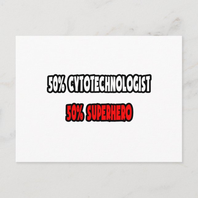 Carte Postale Moitié Cytotechnologue ... Half Superhero (Devant)