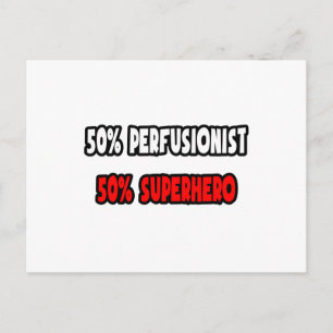 Carte Postale Moitié perfusionniste... Half Superhero